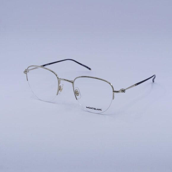 Montblanc MB0129O 004 Eyeglasses Gold 52mm Aviator Frame - Picture 1 of 11